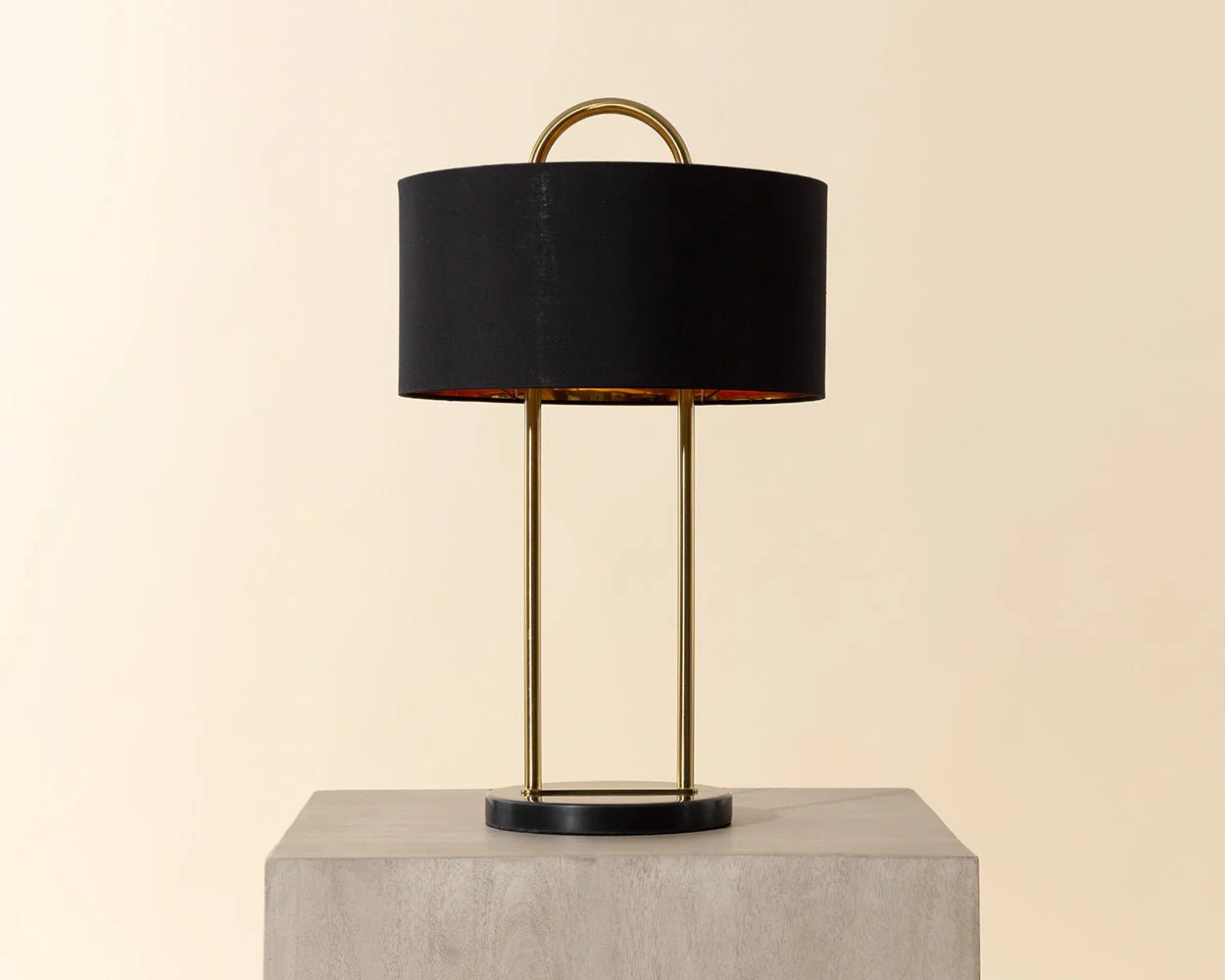 Kezna Table Lamp - Black Marble - Matte Black - Central Designs