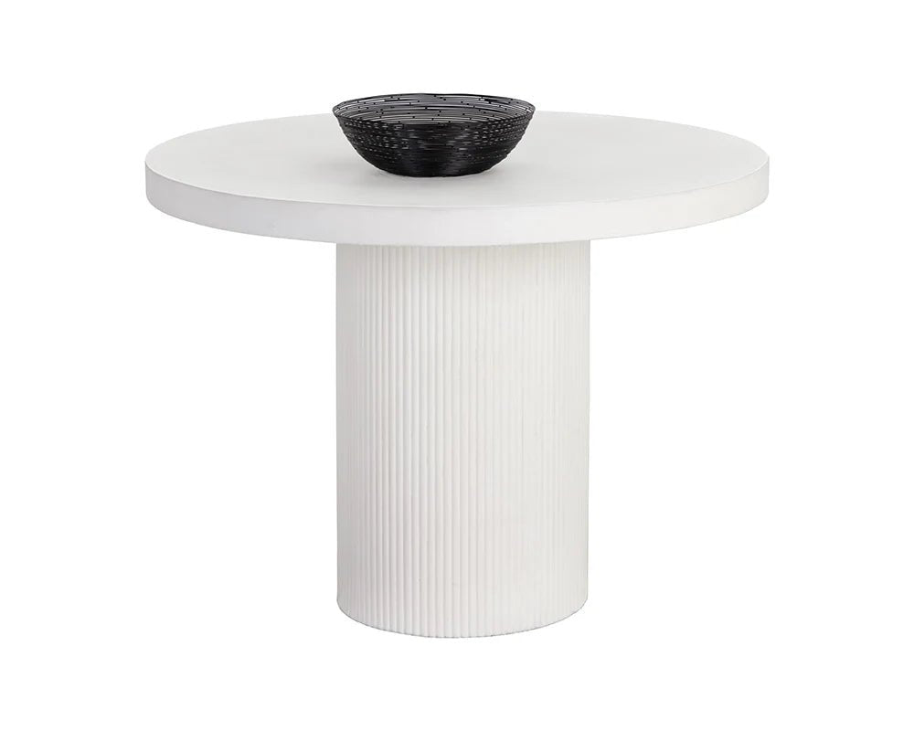 Nicolette Dining Table - White - 40" - Central Designs