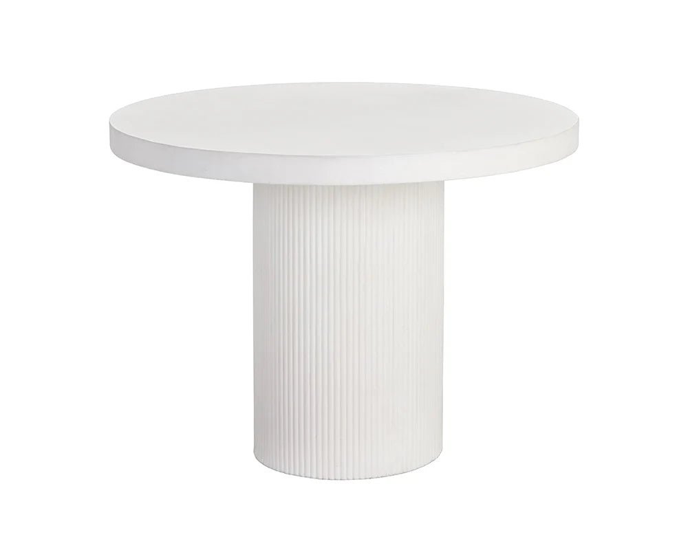 Nicolette Dining Table - White - 40" - Central Designs