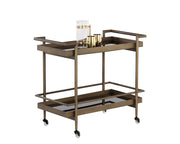 Livingston Bar Cart - Antique Brass - Central Designs