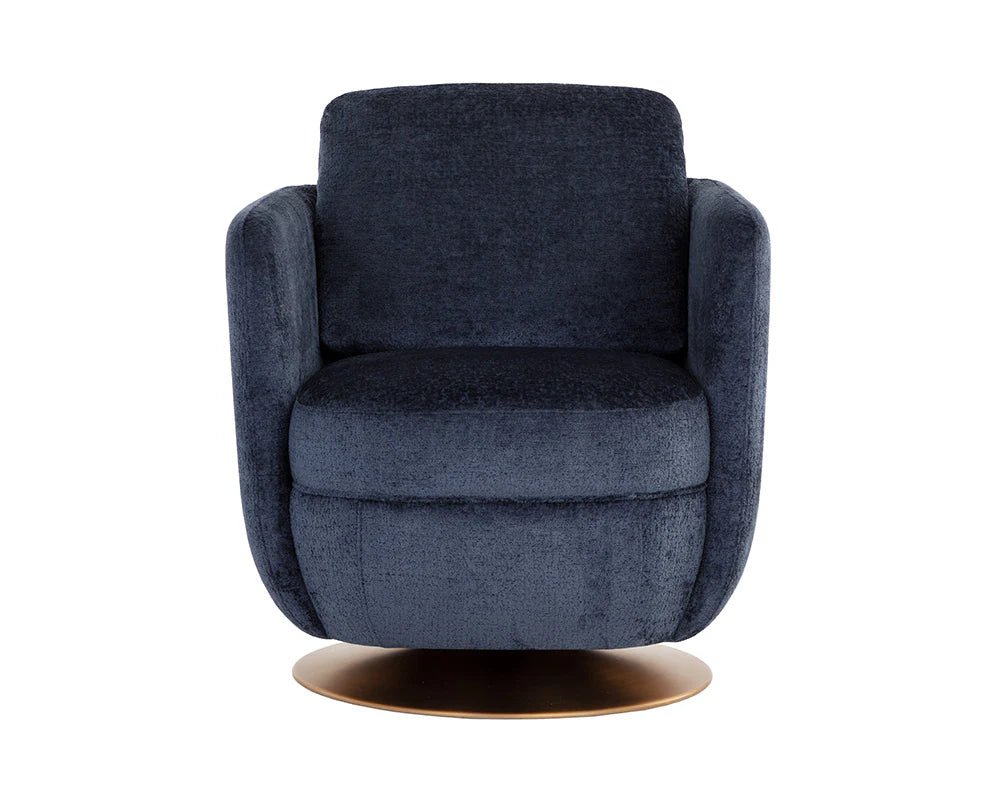 Gilley Swivel Lounge Chair - Bergen Navy - Central Designs