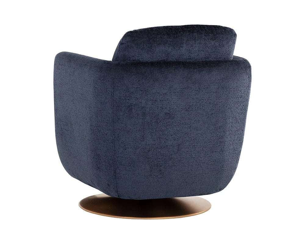 Gilley Swivel Lounge Chair - Bergen Navy - Central Designs