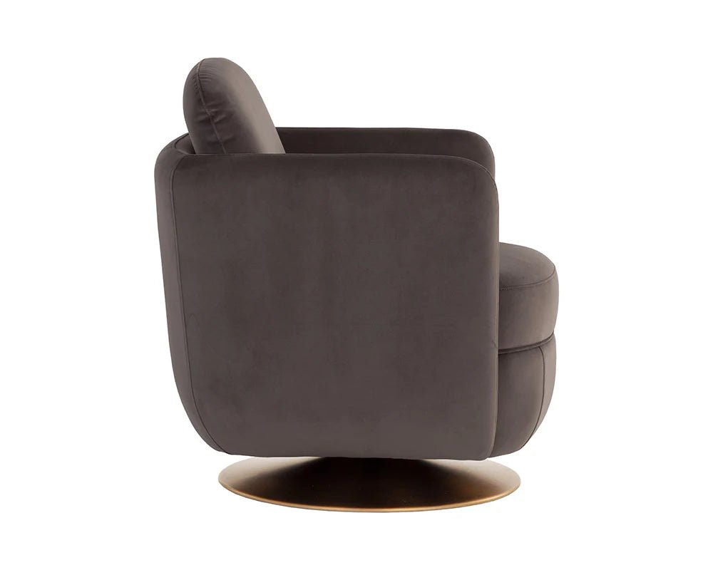 Gilley Swivel Lounge Chair - Meg Ash - Central Designs