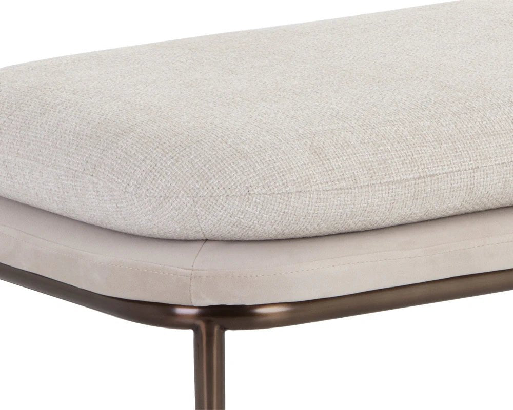 Koffi Bench - Dark Bronze - Chacha Cream / Meg Taupe - Central Designs