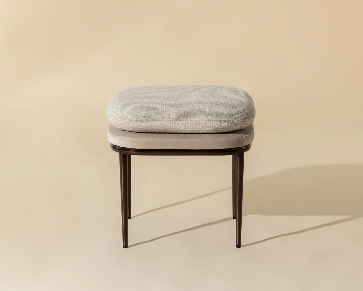 Koffi Stool - Dark Bronze - Chacha Cream / Meg Taupe - Central Designs