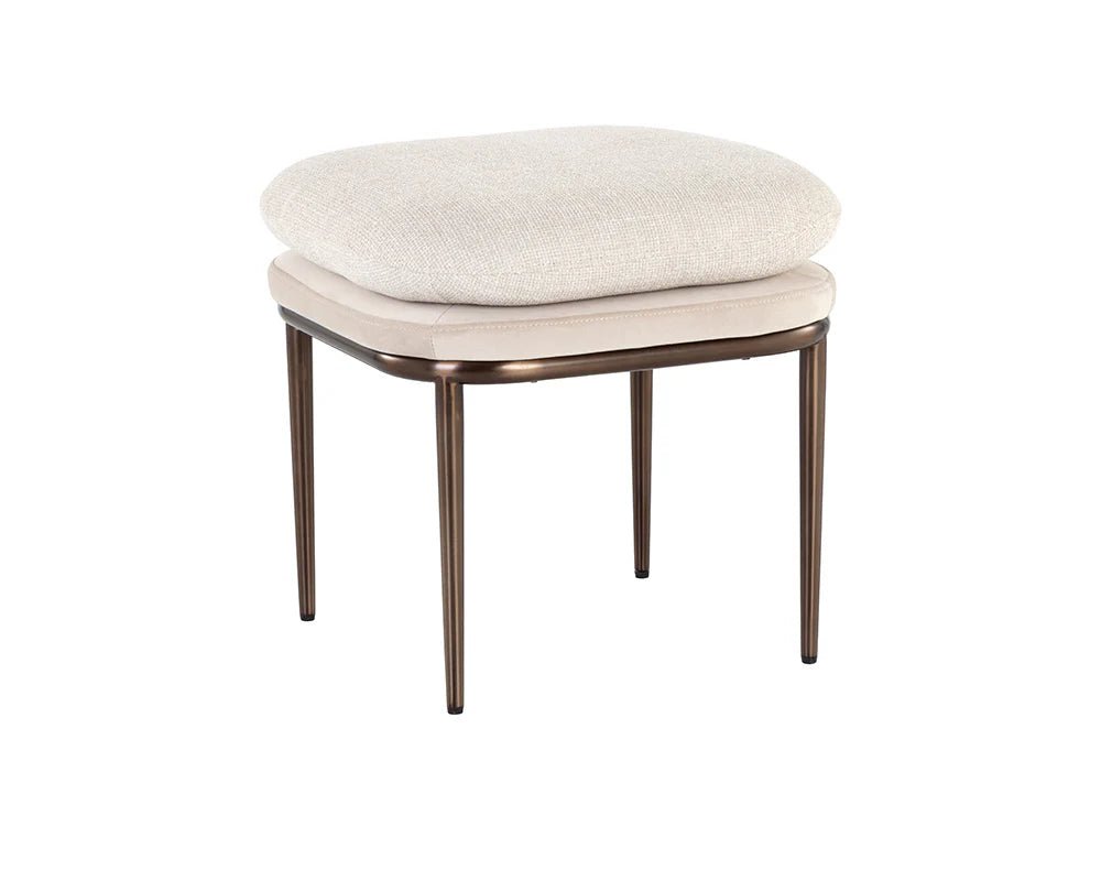 Koffi Stool - Dark Bronze - Chacha Cream / Meg Taupe - Central Designs