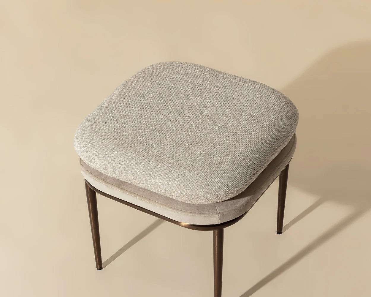 Koffi Stool - Dark Bronze - Chacha Cream / Meg Taupe - Central Designs