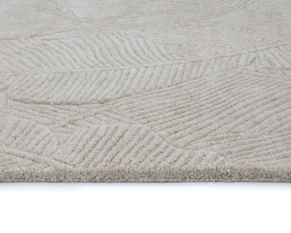 Calathea Hand - Tufted Rug - Oatmeal - 9' X 12' - Central Designs