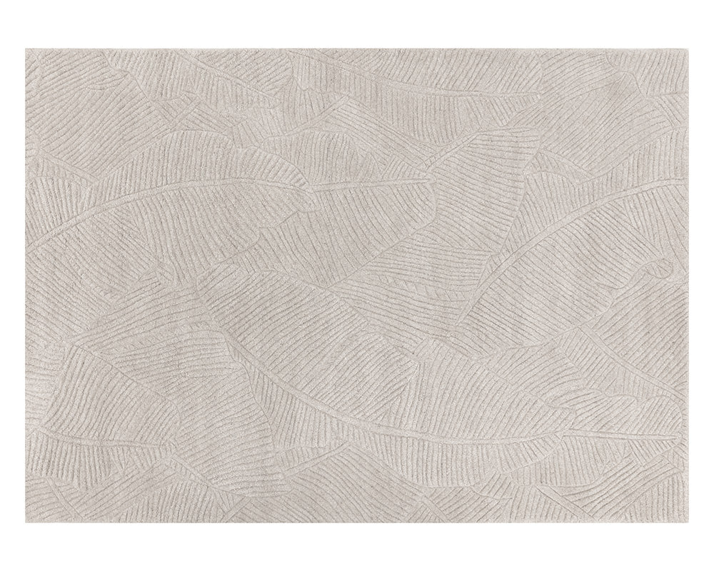 Calathea Hand - Tufted Rug - Oatmeal - 10' X 14' - Central Designs