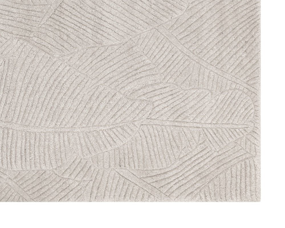 Calathea Hand - Tufted Rug - Oatmeal - 10' X 14' - Central Designs