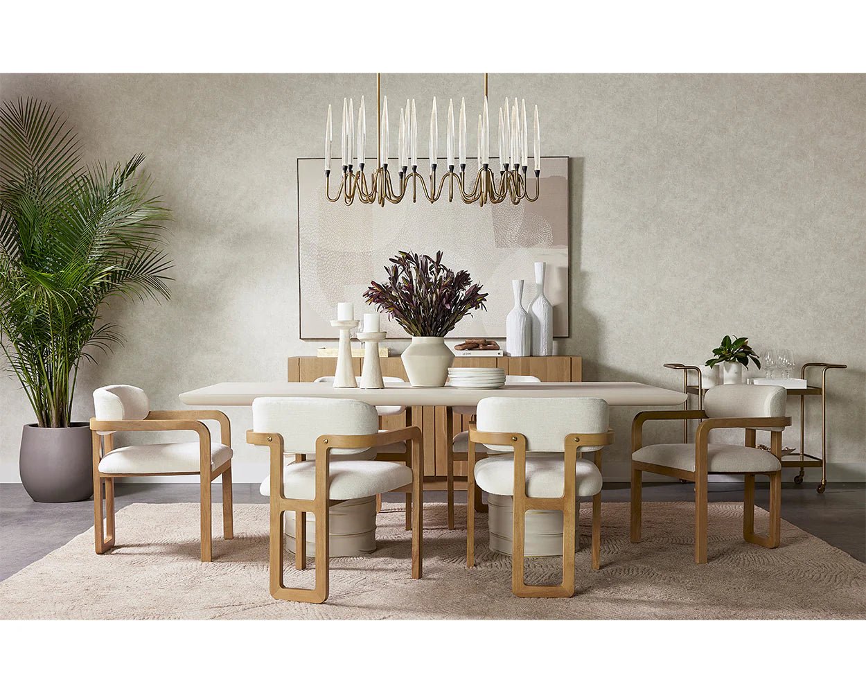 Calathea Hand - Tufted Rug - Sand - 10' X 14' - Central Designs