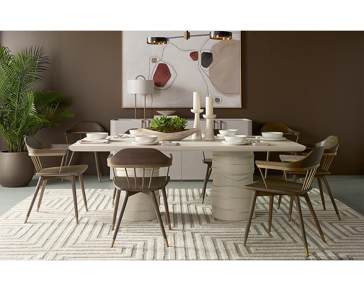 Oslow Hand - Tufted Rug - Beige / Grey - 10' X 14' - Central Designs