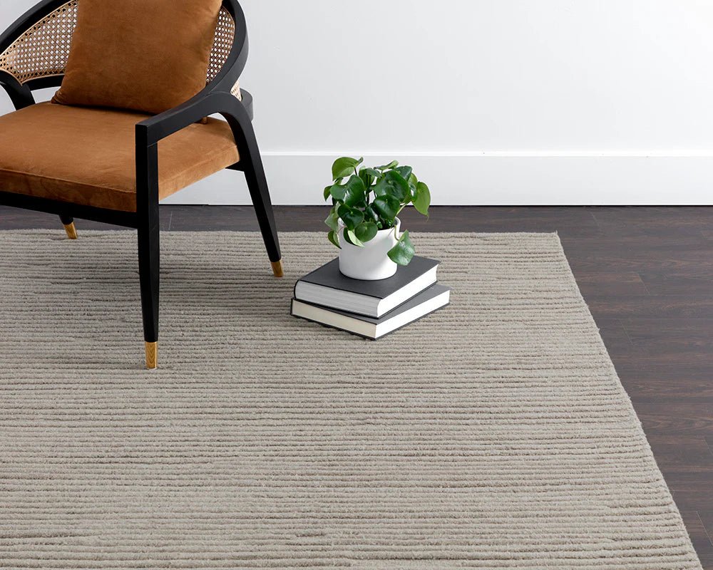 Deva Hand - Tufted Rug - Taupe - 6' X 9' - Central Designs