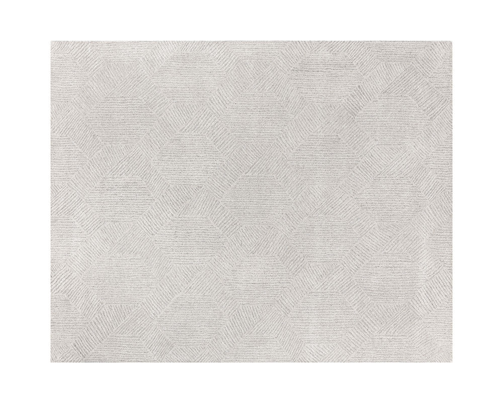 Calais Hand - Tufted Rug - Oatmeal / Grey - 8' X 10' - Central Designs