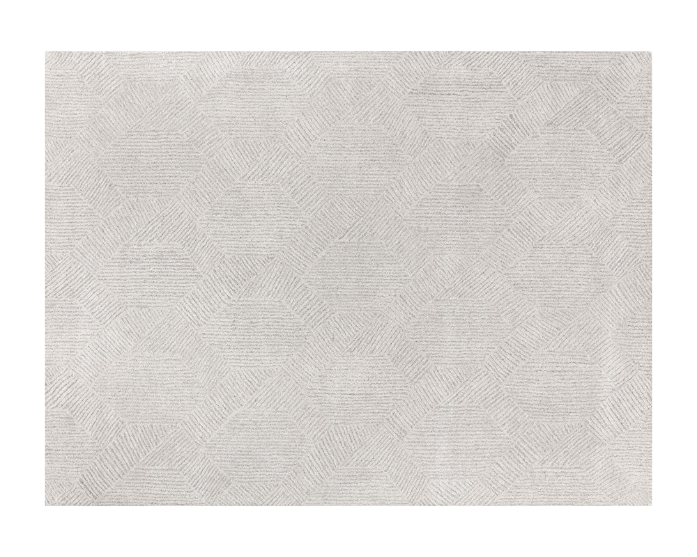 Calais Hand - Tufted Rug - Oatmeal / Grey - 9' X 12' - Central Designs