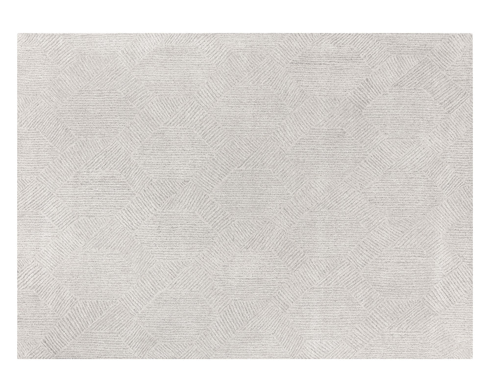 Calais Hand - Tufted Rug - Oatmeal / Grey - 10' X 14' - Central Designs