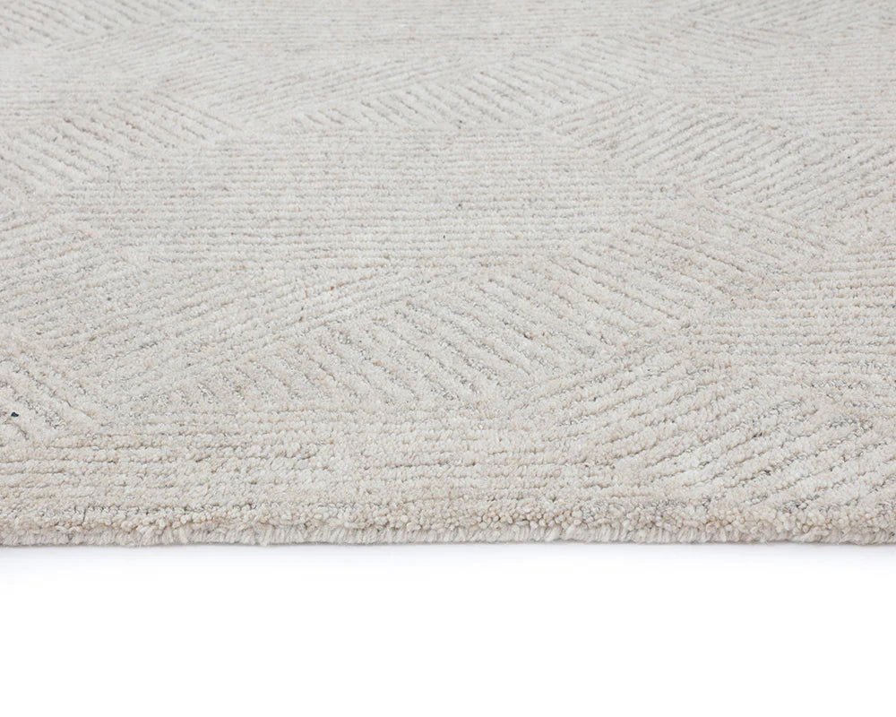 Calais Hand - Tufted Rug - Oatmeal / Grey - 10' X 14' - Central Designs