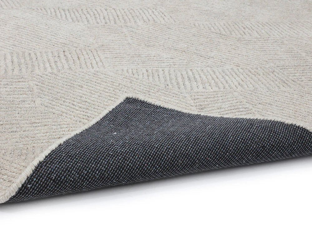 Calais Hand - Tufted Rug - Oatmeal / Grey - 10' X 14' - Central Designs