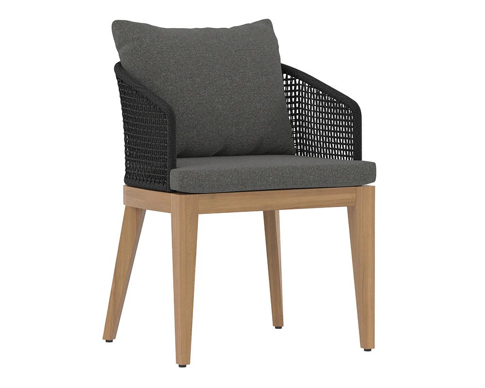 Capri Dining Armchair - Natural - Gracebay Grey - Central Designs