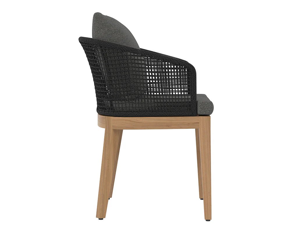 Capri Dining Armchair - Natural - Gracebay Grey - Central Designs