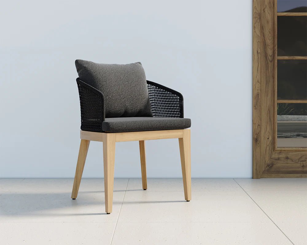 Capri Dining Armchair - Natural - Gracebay Grey - Central Designs