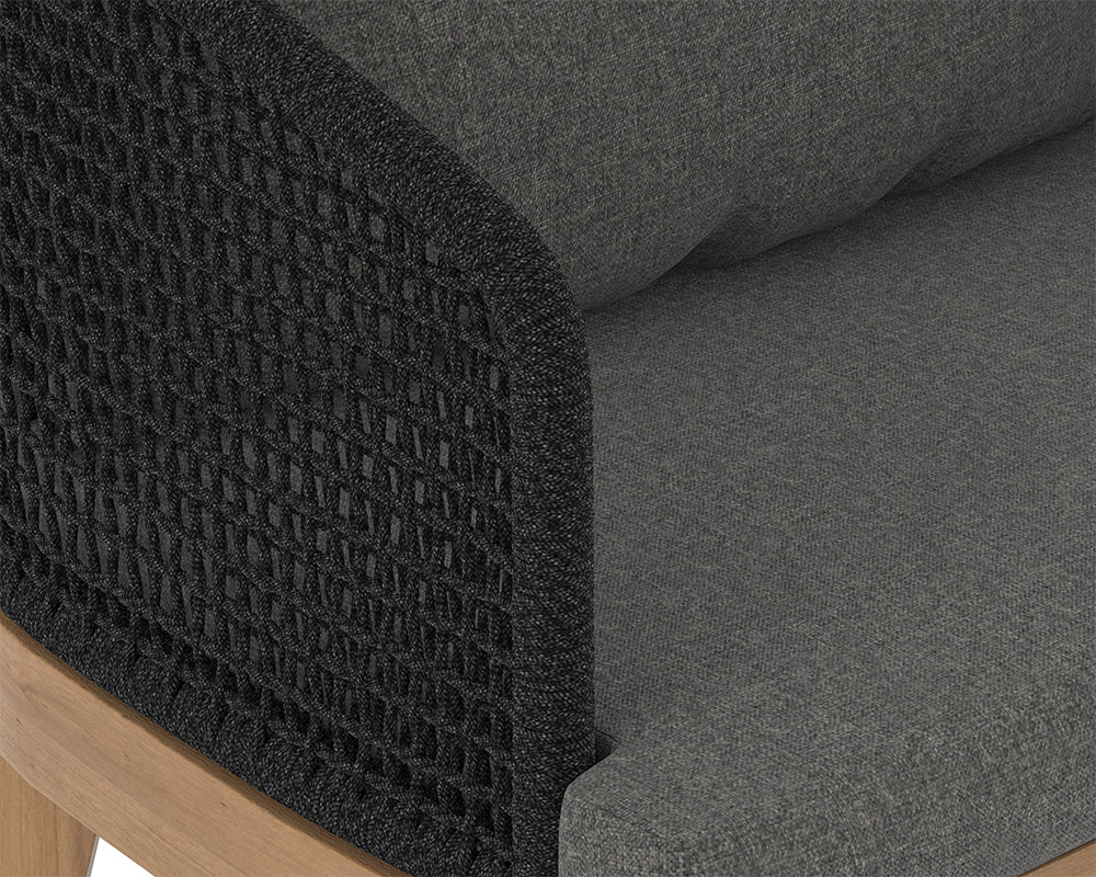 Capri Dining Armchair - Natural - Gracebay Grey - Central Designs