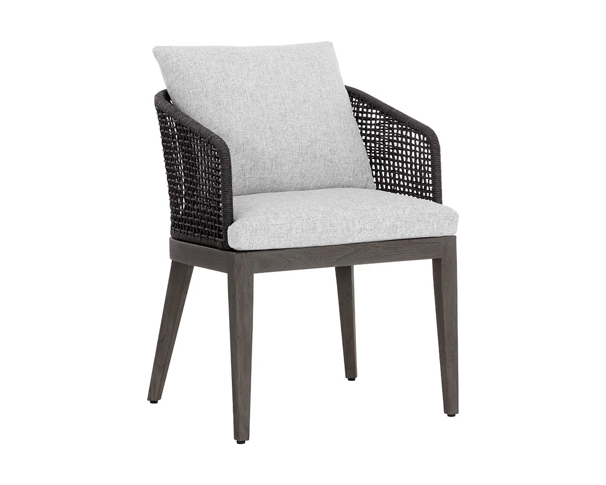 Capri Dining Armchair - Smoke Grey - Copacabana Marble - Central Designs