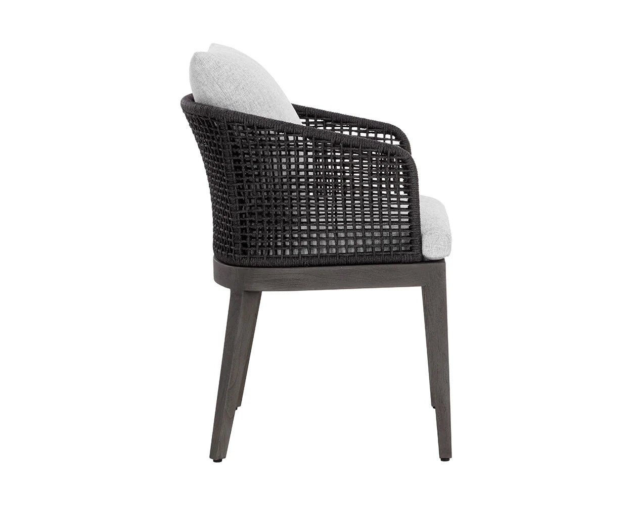 Capri Dining Armchair - Smoke Grey - Copacabana Marble - Central Designs