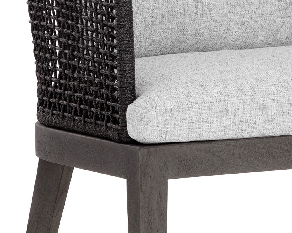 Capri Dining Armchair - Smoke Grey - Copacabana Marble - Central Designs
