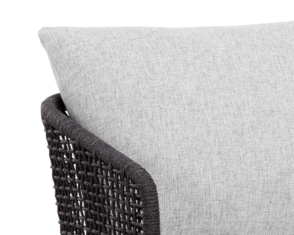 Capri Dining Armchair - Smoke Grey - Copacabana Marble - Central Designs