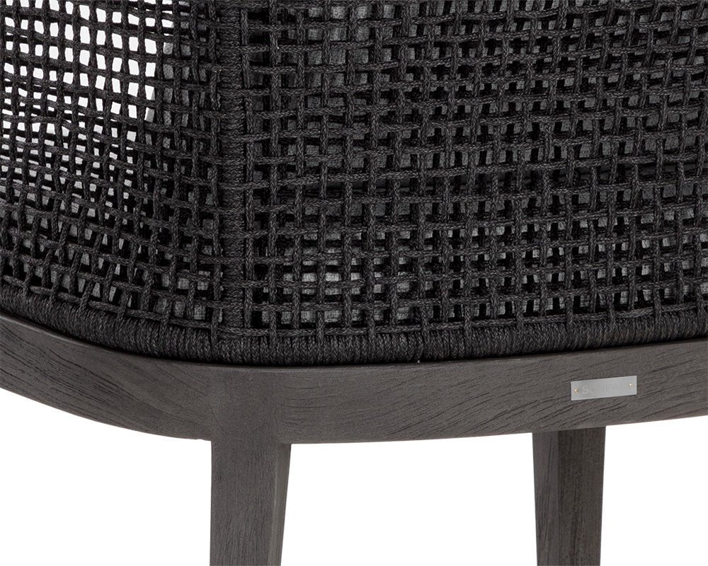 Capri Dining Armchair - Smoke Grey - Copacabana Marble - Central Designs
