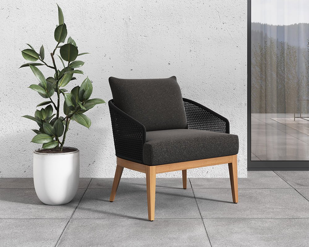 Capri Lounge Chair - Natural - Gracebay Grey - Central Designs