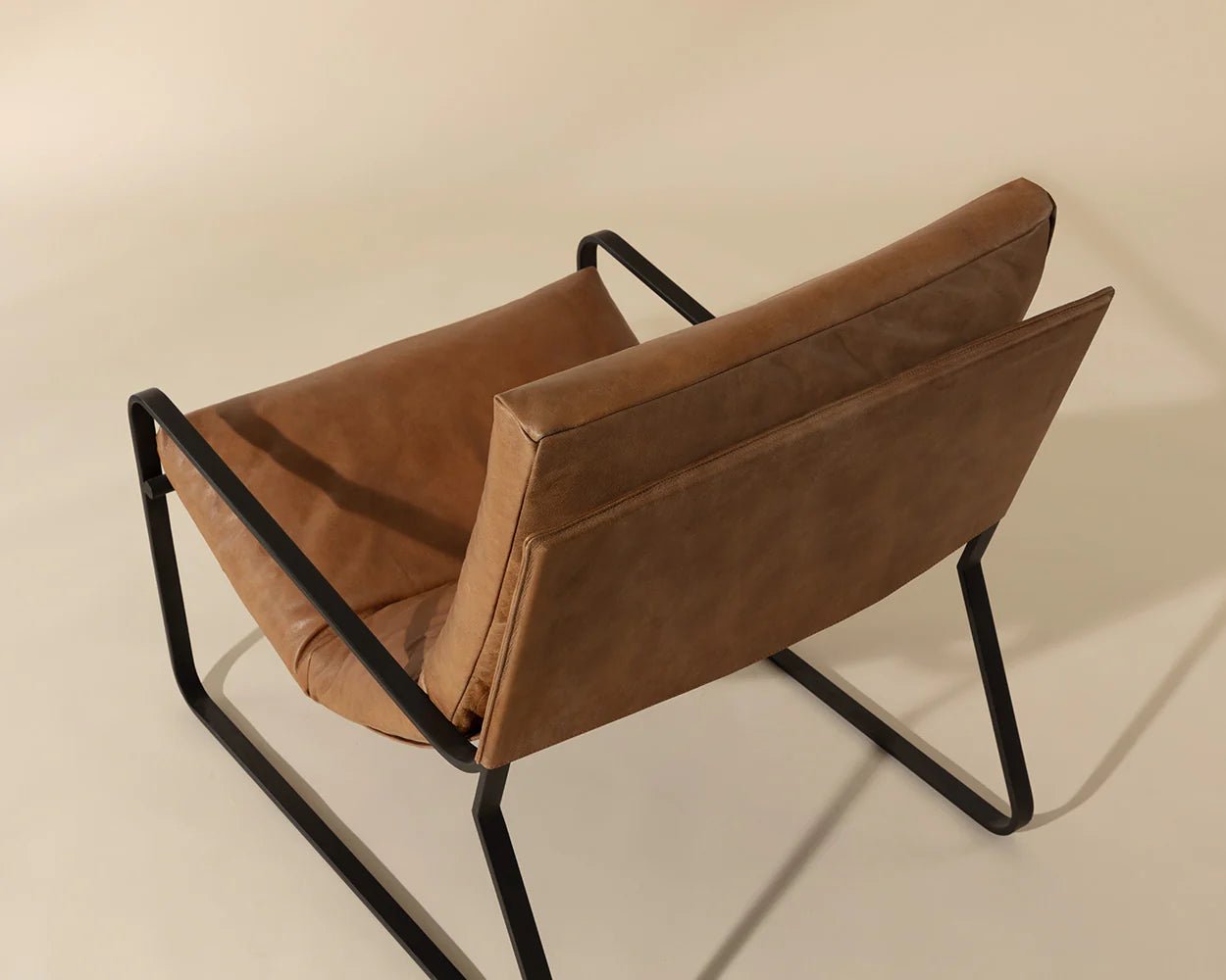 Zancor Lounge Chair - Gunmetal - Tan Leather - Central Designs
