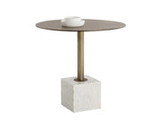 Kata Bistro Table - White Marble - 32" - Central Designs