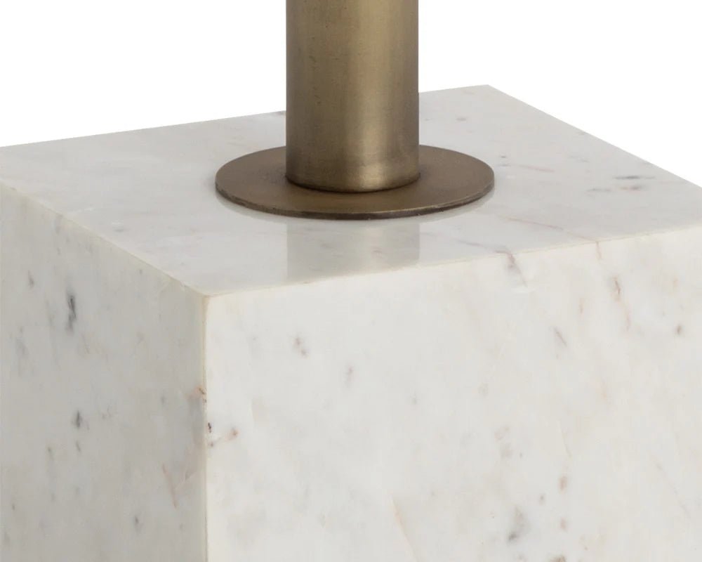 Kata Bistro Table - White Marble - 32" - Central Designs