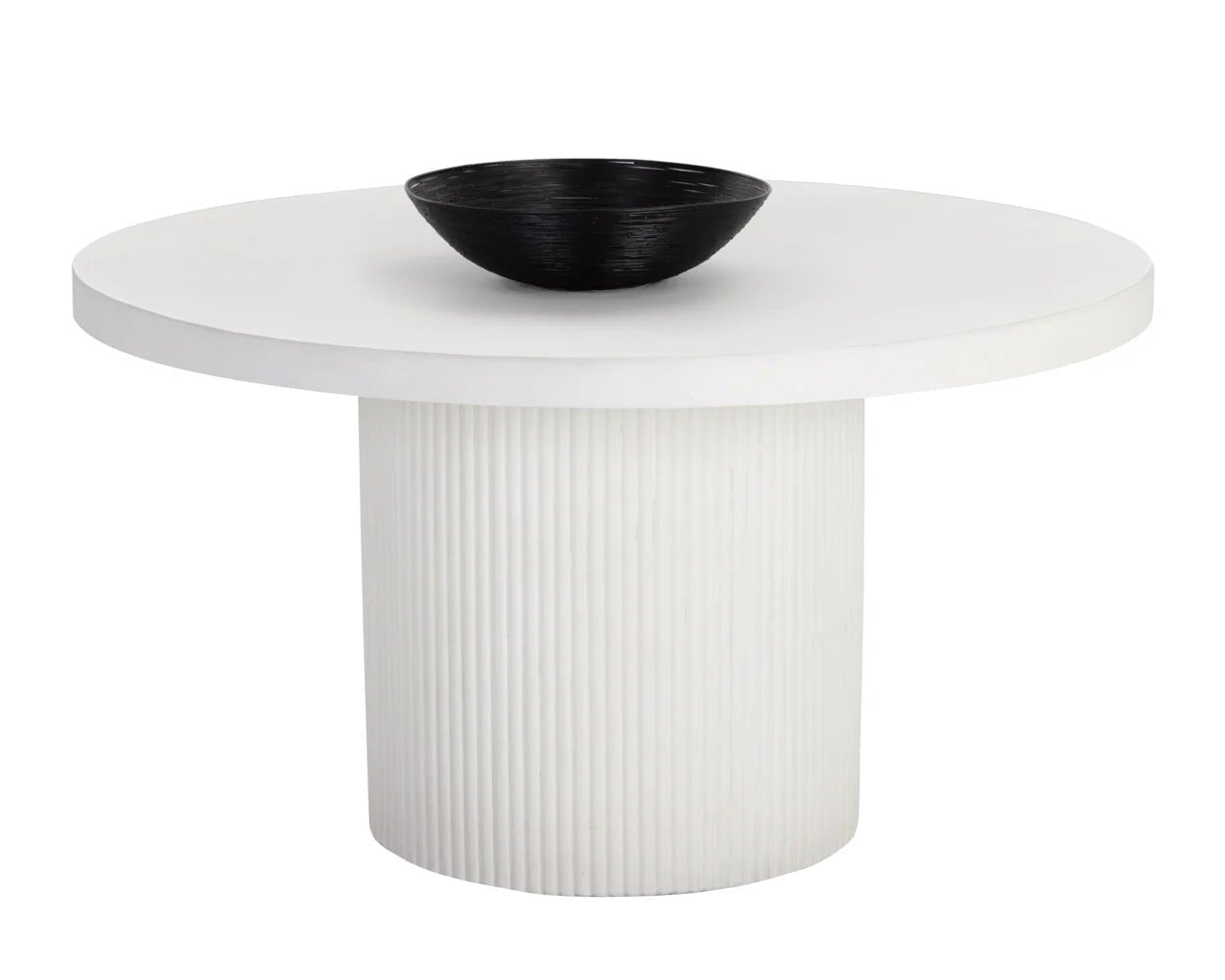 Nicolette Dining Table - White - 55" - Central Designs