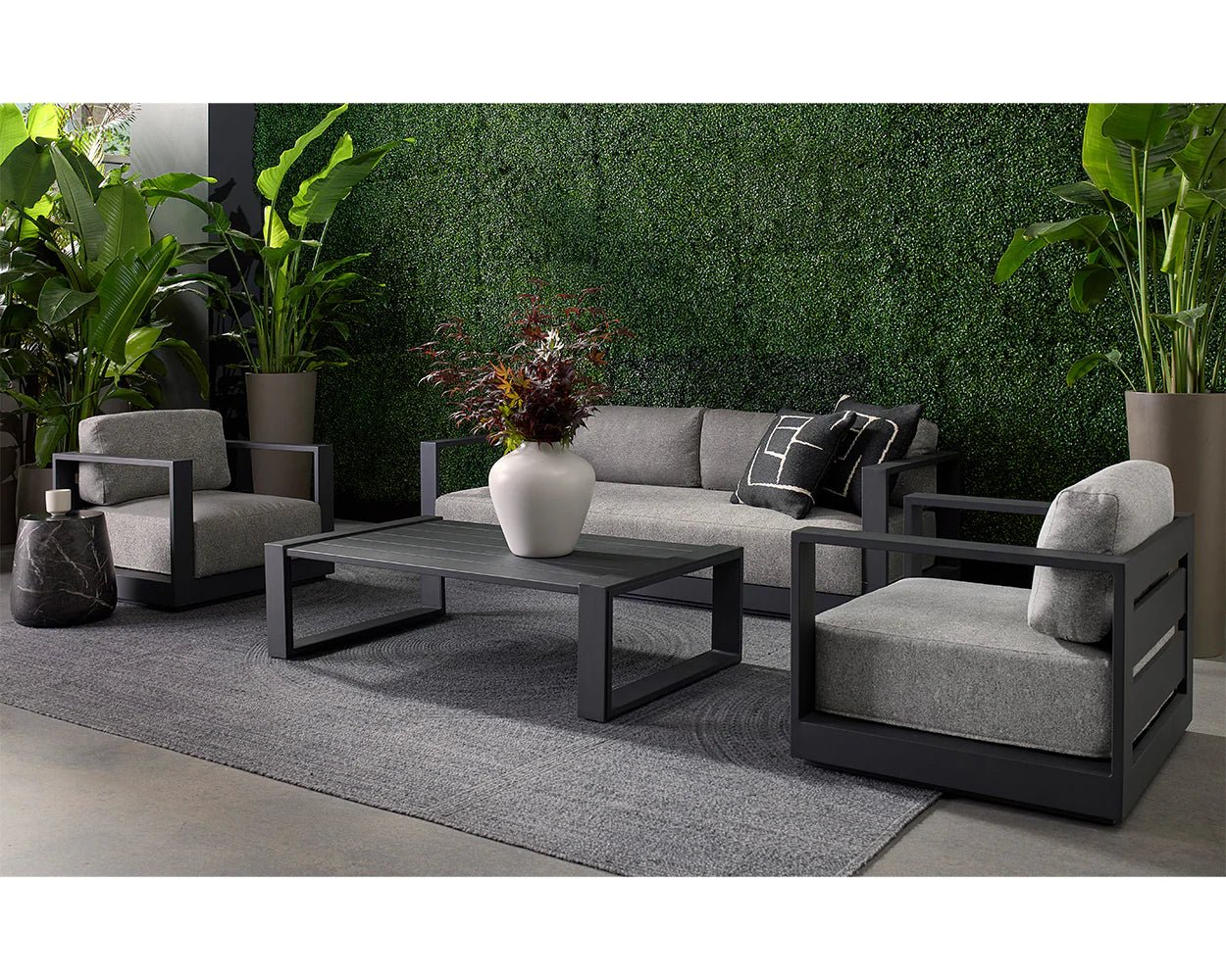 Tavira Sofa - Charcoal - Lanikai Salt And Pepper - Central Designs