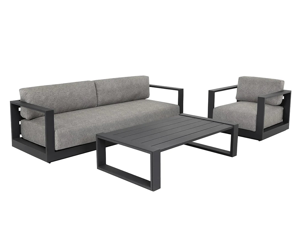 Tavira Sofa - Charcoal - Lanikai Salt And Pepper - Central Designs