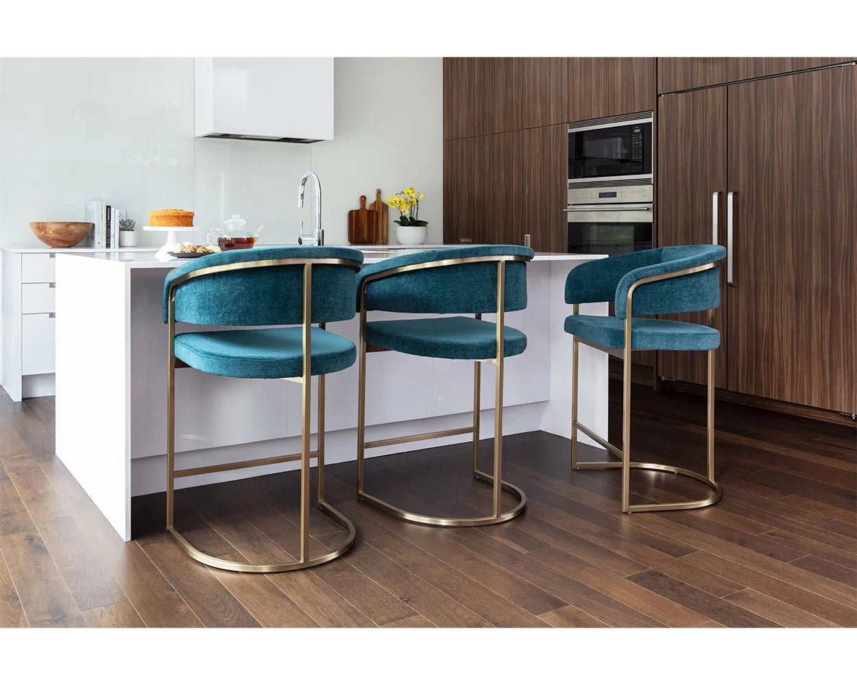 Marris Counter Stool - Gold - Danny Teal - Central Designs