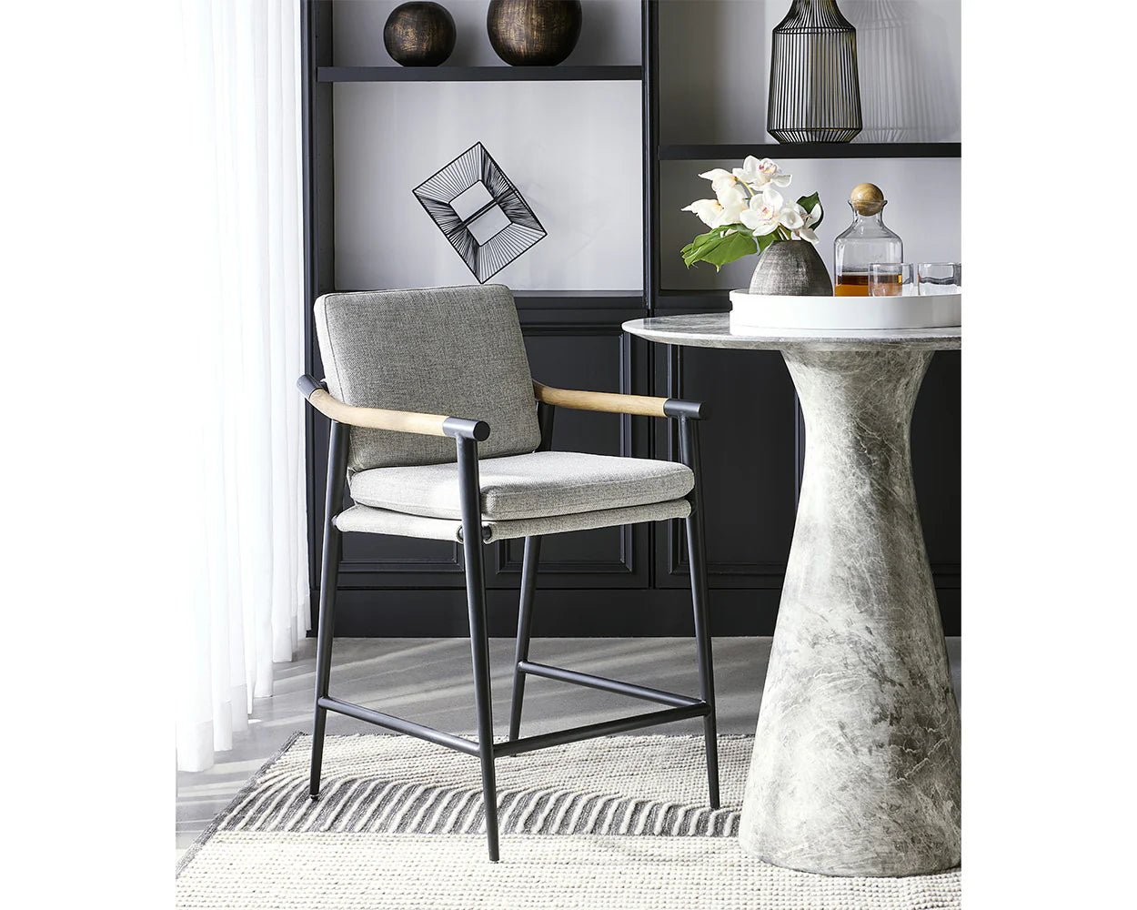 Meadow Counter Stool - Vault Fog - Central Designs