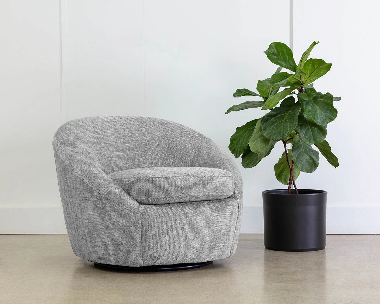 Bliss Swivel Lounge Chair  Husky Grey
