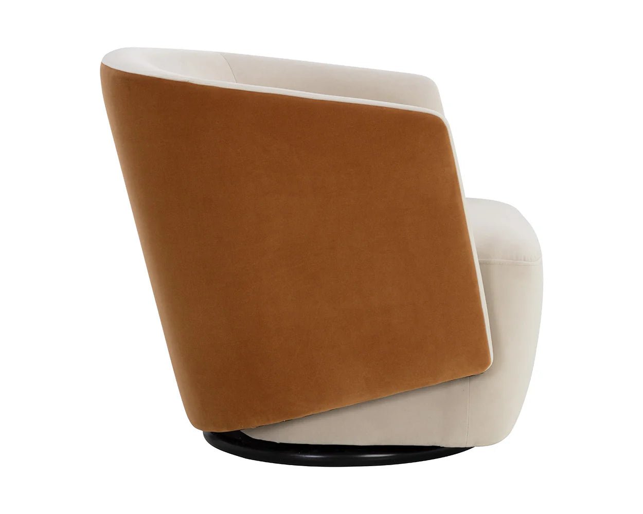 Sarina Swivel Lounge Chair - Meg Taupe / Meg Gold - Central Designs