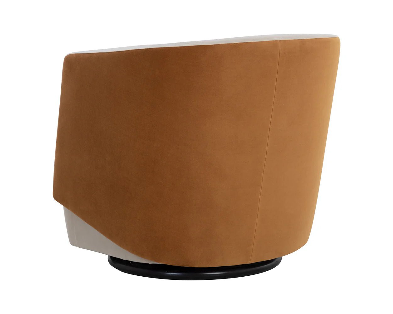 Sarina Swivel Lounge Chair - Meg Taupe / Meg Gold - Central Designs