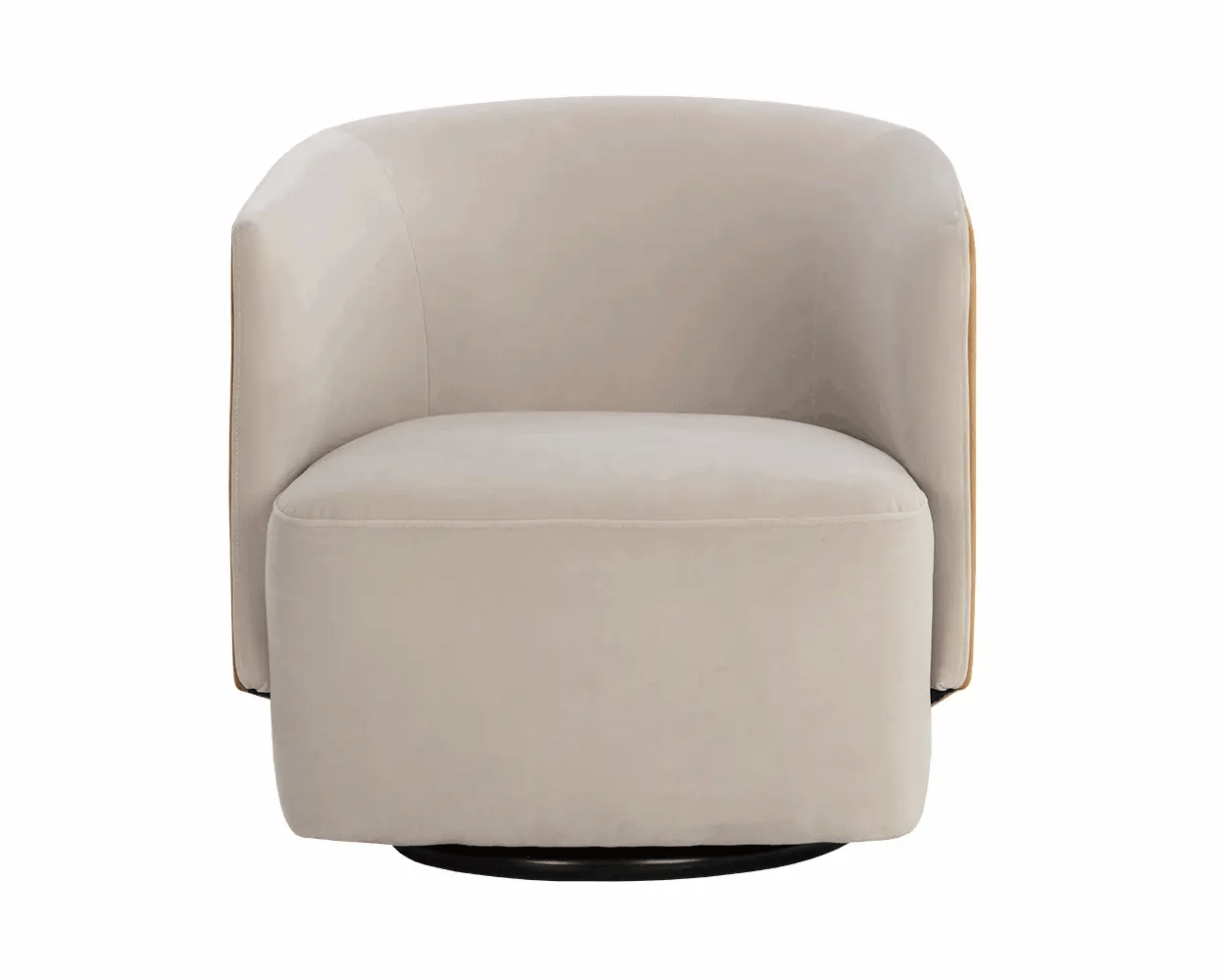 Sarina Swivel Lounge Chair - Meg Taupe / Meg Gold - Central Designs