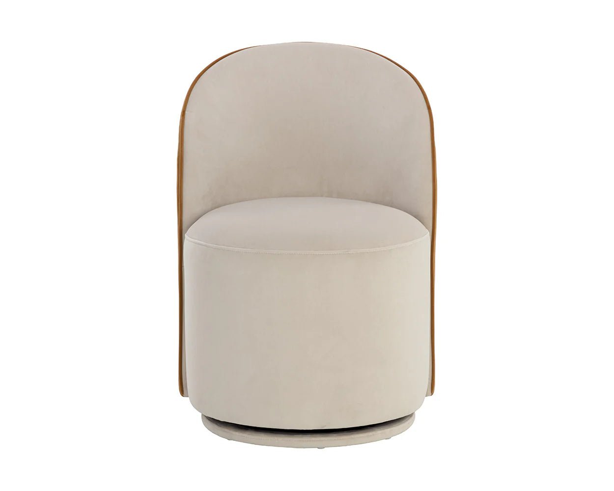 Cavoli Swivel Dining Chair - Meg Taupe / Meg Gold - Central Designs