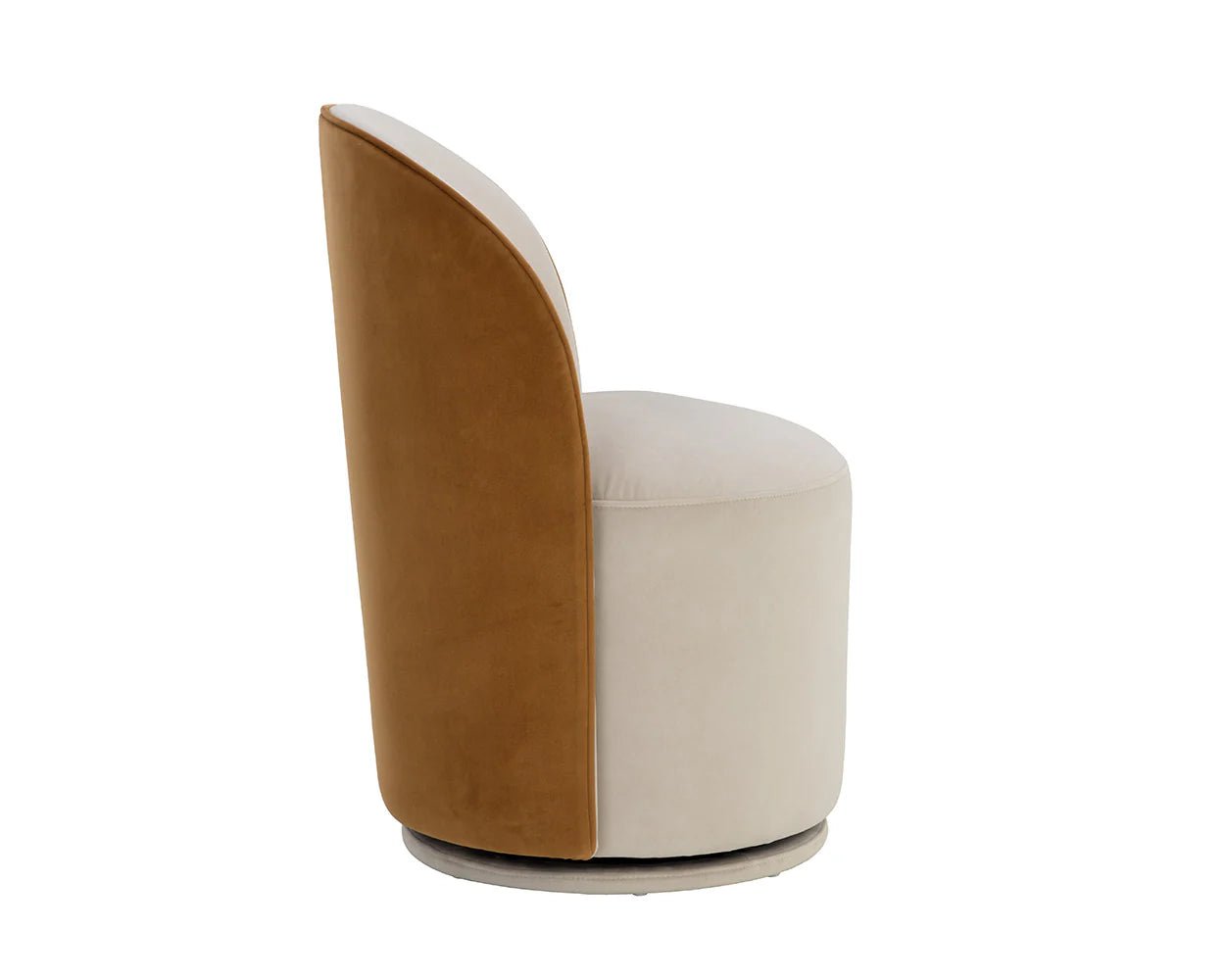 Cavoli Swivel Dining Chair - Meg Taupe / Meg Gold - Central Designs