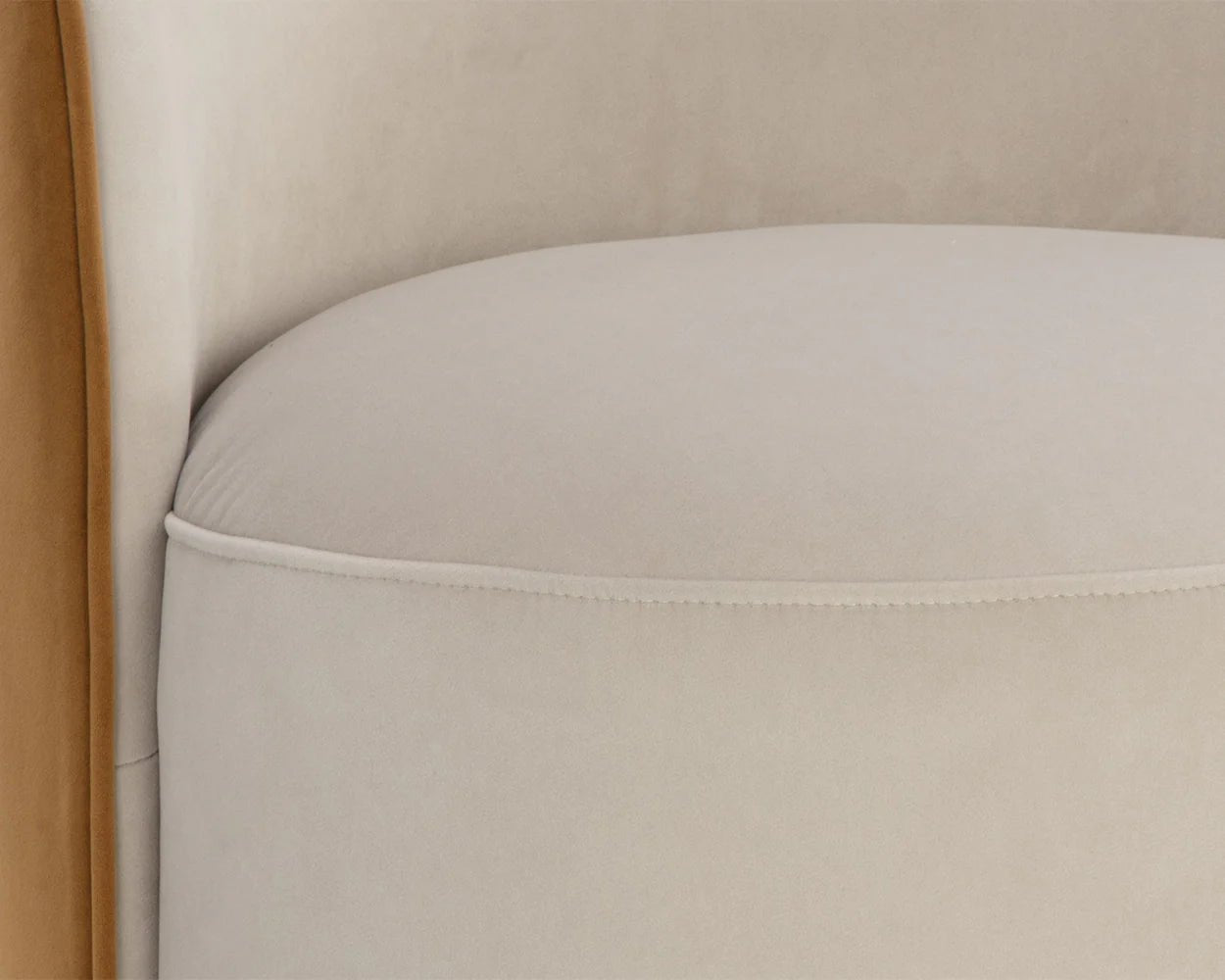 Cavoli Swivel Dining Chair - Meg Taupe / Meg Gold - Central Designs