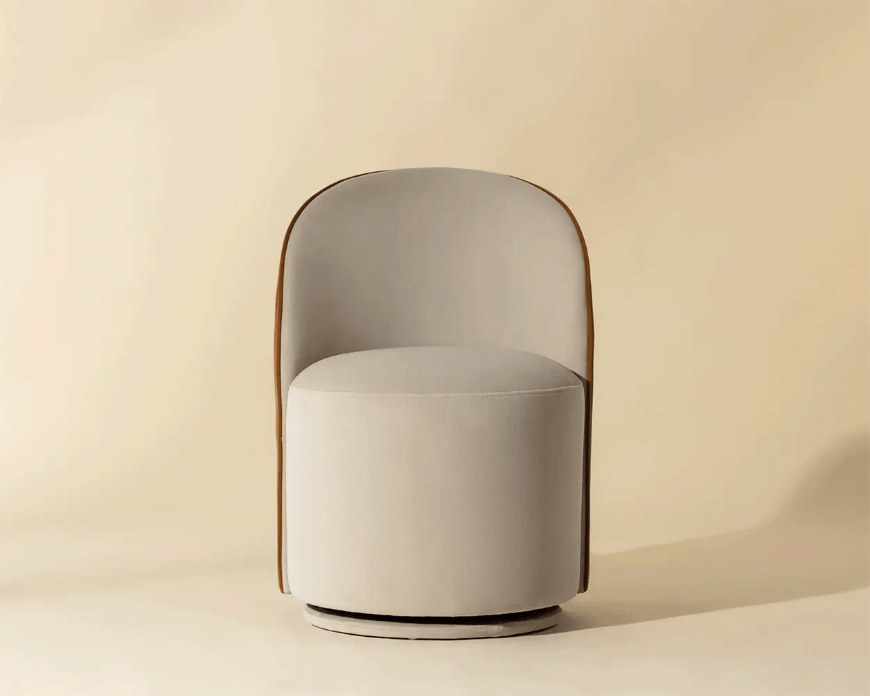 Cavoli Swivel Dining Chair - Meg Taupe / Meg Gold - Central Designs