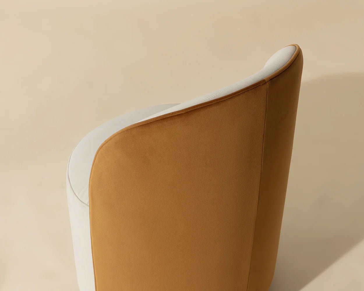 Cavoli Swivel Dining Chair - Meg Taupe / Meg Gold - Central Designs