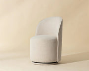 Cavoli Swivel Dining Chair - Effie Linen - Central Designs